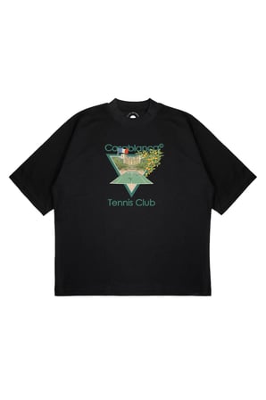 Unisex Oversize CASABLANCA ÜÇGEN FRANSA Baskılı Boxy Fit Kalın Kumaşlı (240gsm) T-shirt
