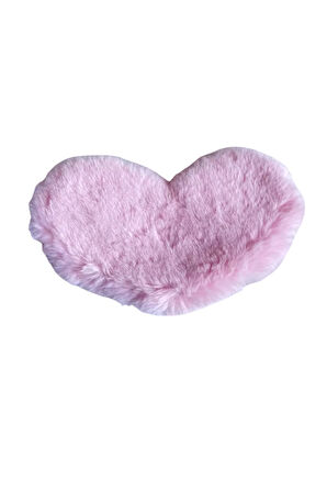 Caş Dekorasyon Pembe Renk Kalp Figürlü Peluş Uyku Bandı