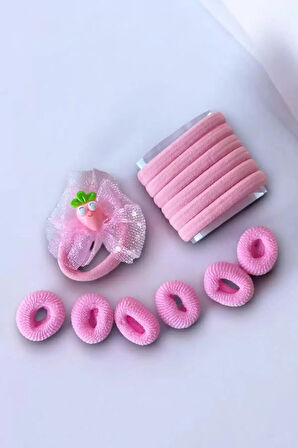 Caş Dekorasyon Pembe Renk Çantalı Çocuk Toka Set