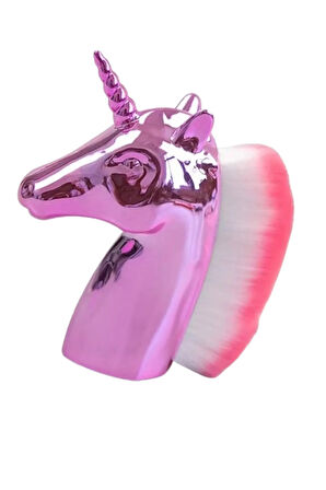 Caş Dekorasyon Pembe Renk Unicorn Allık Fırçası Makyaj Fırçası