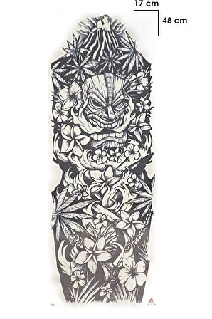 Caş Dekorasyon Motifli Geçici Kol Dövme Tattoo
