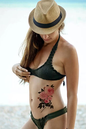 Caş Dekorasyon Çiçek Figürlü Geçici Dövme Tattoo