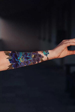 Caş Dekorasyon Çiçek Figürlü Geçici Dövme Tattoo