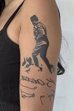 Caş Dekorasyon Atatürk İmzası Geçici Dövme Tattoo
