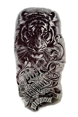 Caş Dekorasyon Kaplan Figürlü Geçici Dövme Tattoo