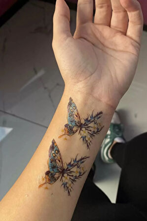 Caş Dekorasyon Kelebek Figürlü Geçici Dövme Tatto