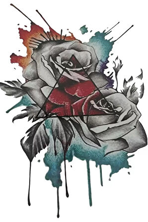 Caş Dekorasyon Çiçek Figürlü Geçici Dövme Tattoo