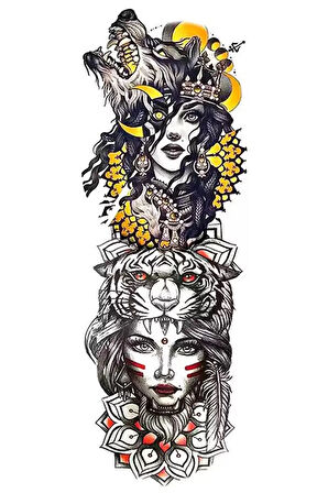 Caş Dekorasyon Geçici Kız Figürlü Dövme Tattoo