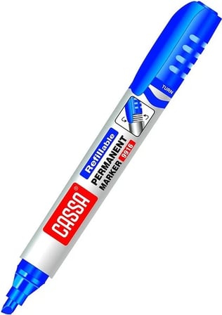 Cassa 9916 Mavi Kesik Uç Permanent Koli Kalemi - 60'lı Koli