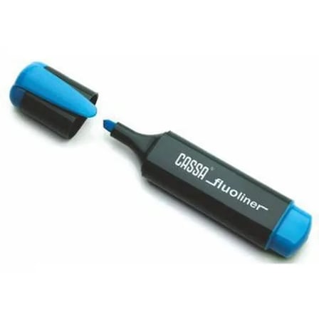Cassa C-8720 Mavi Fosforlu İşaretleme Kalemi - 10'lu Kutu
