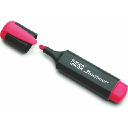 Cassa C-8720 Pembe Fosforlu İşaretleme Kalemi - 10'lu Kutu