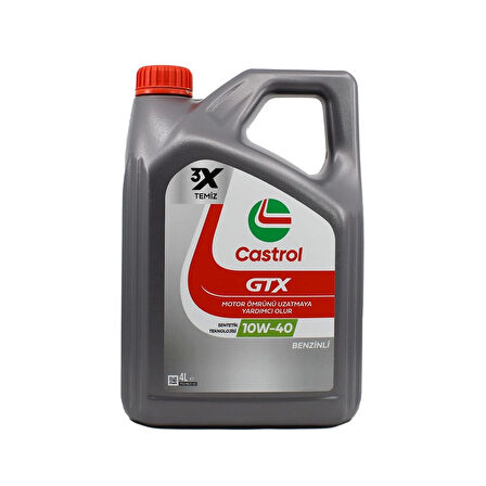 MOTOR YAĞI CASTROL 10W40 GTX 4LT. SENTETİK