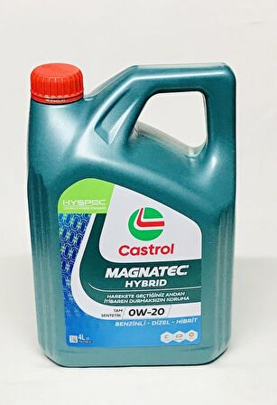 Castrol Magnatec Hybrıd 0W-20 Tam Sentetik Benzinli-Dizel-Hibrit Motor Yağı 4 Litre Üretim YILI:2024