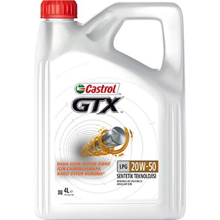 Castrol Gtx 20W-50 Lpg Motor Yağı 4 Litre (Üretim YILI:2024)