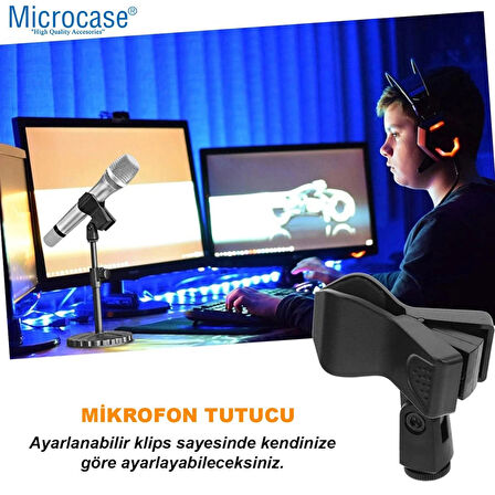 Microcase Universal Mikrofon Tutucu Parça Mikrofon Kelepçesi AL4620 SİYAH