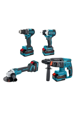 CATPOWER KÖMÜRSÜZ AKÜLÜ 4 LÜ SET: MATKAP, SOMUN SIKMA, KIRICI DELİCİ, AVUÇ TAŞLAMA 20V 4.0Ah(CATPOWER1380 NİN YENİ MODELİDİR)