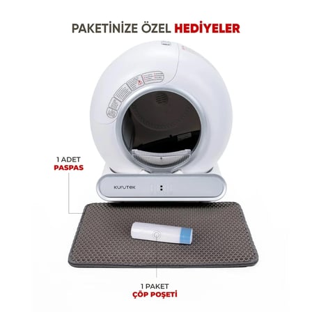 CAT-65 Akıllı Kedi Tuvaleti – 65L, 9L Atık Haznesi, WiFi, Mobil Kontrol, Otomatik Temizleme