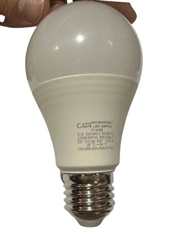 Cata CT-4058 9W 2700K (Sarı) RGB Kumandalı Led Ampul E27 Duylu (2 Adet)