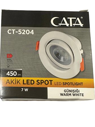 Cata CT-5204 7W 3200K (Gün Işığı) Akik Sıva Altı Led Spot (2 Adet)