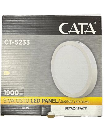 Cata CT-5233 18W 6400K (Beyaz Işık) Sıva Üstü Led Panel (2 Adet)