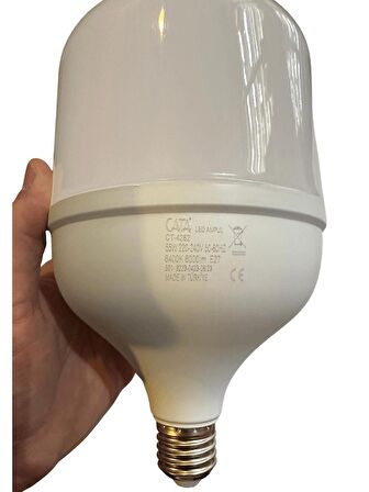 Cata CT-4262 55W 6400K (Beyaz Işık) E27 Duylu Led Torch Ampul