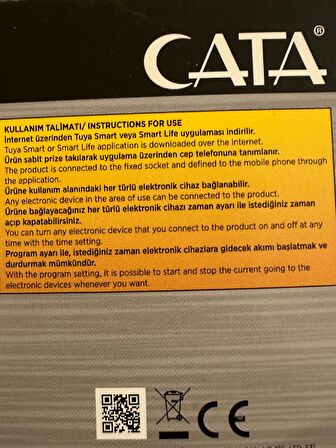 Cata CT-4010 Wifi Üzerinden Kontrol Edilebilen Akıllı Priz