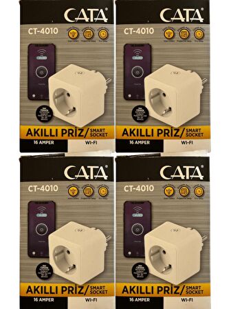 Cata CT-4010 Wifi Üzerinden Kontrol Edilebilen Akıllı Priz (4 Adet)