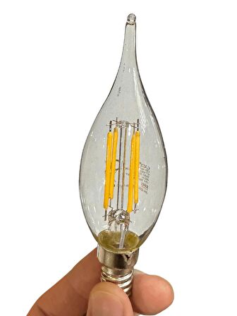 Cata CT-4062 4W 3000K (Günışığı) E14 Duylu Led Kıvrık Buji