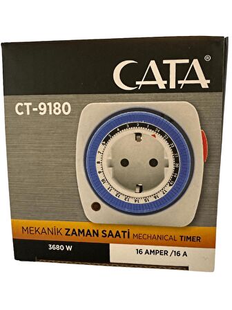 Cata CT-9180 3680W 16 Amper Mekanik Zaman Saati (8 Adet)