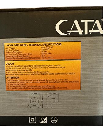 Cata CT-9182 3680W 16 Amper Dijital Zaman Saati