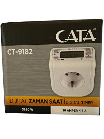 Cata CT-9182 3680W 16 Amper Dijital Zaman Saati (4 Adet)