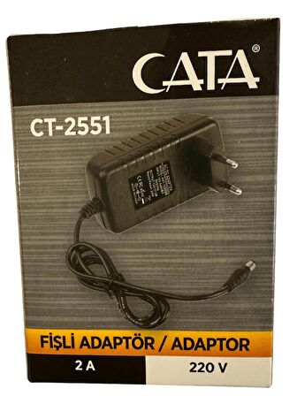 Cata CT-2551 2 Amper 220V Fişli Adaptör (2 Adet)