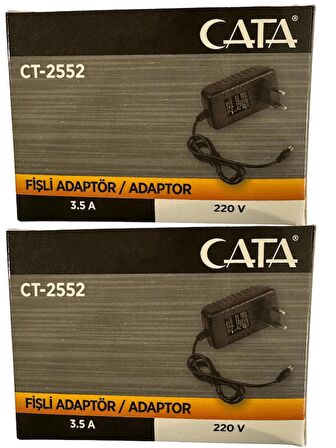 Cata CT-2552 3.5 Amper 220V Fişli Adaptör (2 Adet)