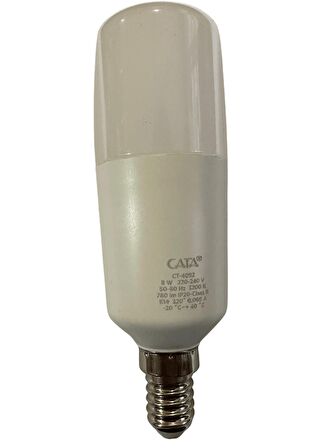 Cata CT-4092 8W 3200K (Günışığı) E14 Duylu Led Ampul (8 Adet)