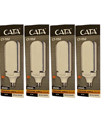 Cata CT-1152 42W 6400K (Beyaz Işık) E27 Duylu Led Pervane Ampul (4 Adet)