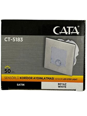 Cata CT-5183 1,5W 6400K (Beyaz Işık) Sensörlü Koridor Aydınlatması