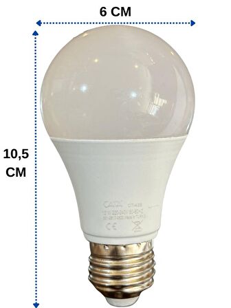 Cata CT-4266 12W 6400K (Beyaz Işık) E27 Duylu Led Ampul