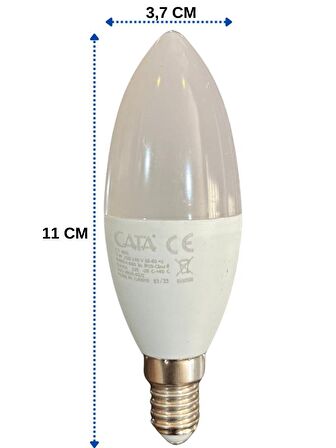 Cata CT-4079 7W 6400K (Beyaz Işık) E14 Duylu Led Buji Ampul (2 Adet)