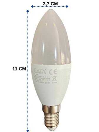 Cata CT-4079 7W 6400K (Beyaz Işık) E14 Duylu Led Buji Ampul (8 Adet)