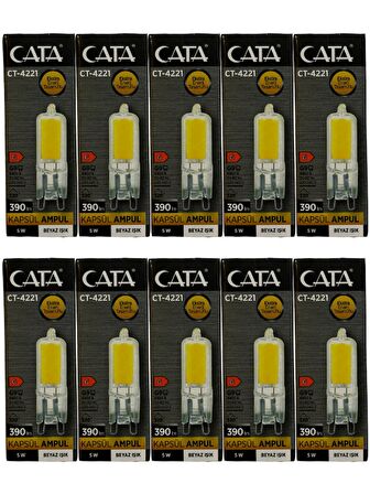 Cata CT-4221 5W 6400K (Beyaz) G9 Duylu Kapsül Led Ampul (10 Adet)