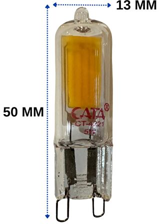 Cata CT-4221 5W 6400K (Beyaz) G9 Duylu Kapsül Led Ampul (10 Adet)