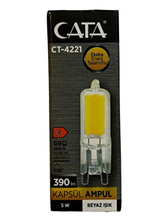 Cata CT-4221 5W 6400K (Beyaz) G9 Duylu Kapsül Led Ampul (4 Adet)