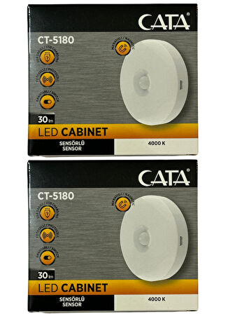 Cata CT-5180 4000K (Günışığı) Mıknatıslı Kabin Led Aydınlatma (2 Adet)