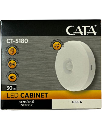 Cata CT-5180 4000K (Günışığı) Mıknatıslı Kabin Led Aydınlatma (2 Adet)