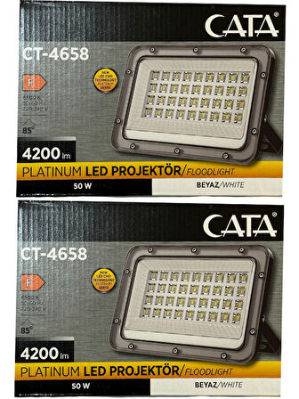 Cata CT-4658 50W 6500K (Beyaz Işık) Led Projektör (2 Adet)