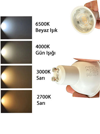 (1 Adet) Cata 8W (50W) 3000K (Sarı Işık) GU10 Duylu Led Spot Ampul