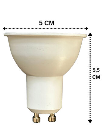 (6 Adet) Cata 8W (50W) 3000K (Sarı Işık) GU10 Duylu Led Spot Ampul