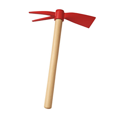 Beylini Bahçe Çapa Kazma Toprak Havalandırma Yabani Ot Temizleme Profesyonel Ergonomik Ahşap Kırmızı 40 cm