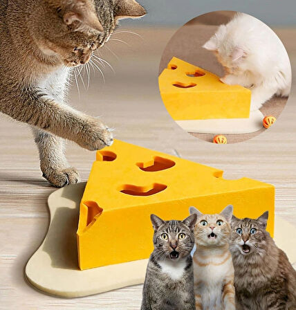 Gissa Eğlenceli Kedi Oyun Evi - Peynir Dilimi Tasarım, Geliştirici Zeka oyunu