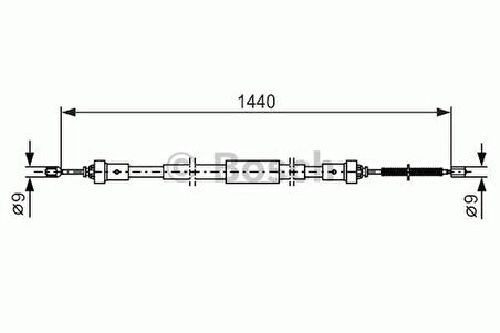 Cavo 1302707 El Fren Teli Arka Sol Clio III 1.5DCI 10-1440 1275 8200577939